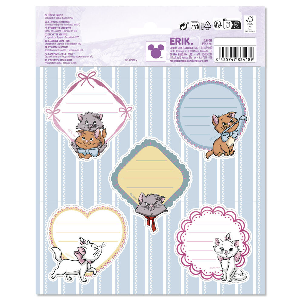 Disney The Aristocats Marie premium adhesive labels