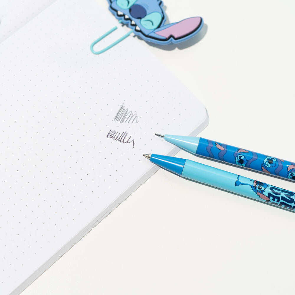 Disney Stitch set of pencil, pen and acrylic stand
