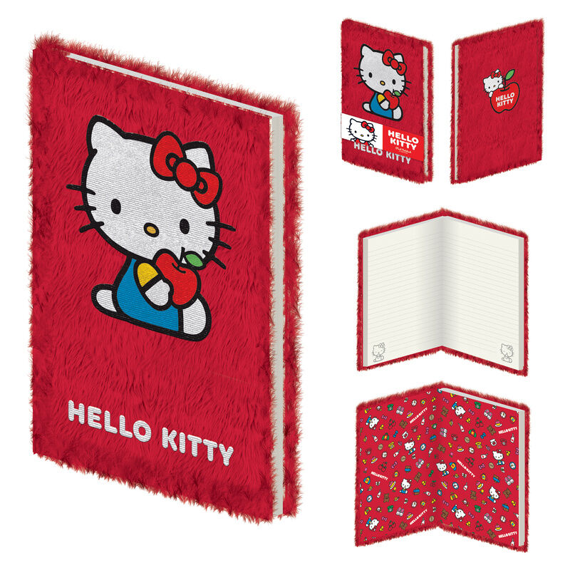Hello Kitty A5 plush notebook