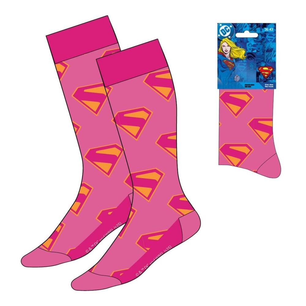 DC Comics Superman Supergirl adult socks
