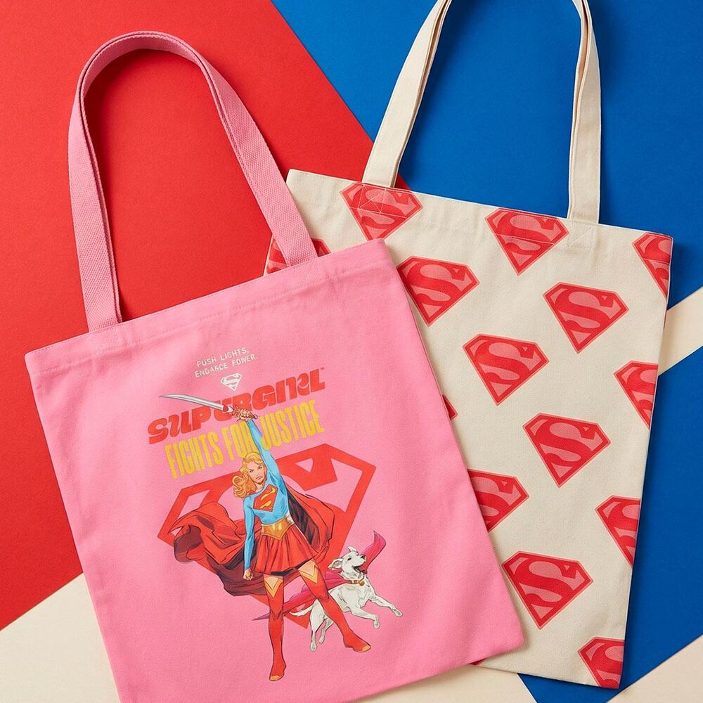 DC Comics Superman Supergirl assorted shopping bag