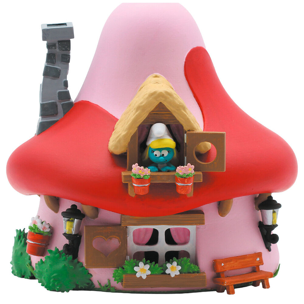 The Smurfs - Smurfette Mushroom House money box figure 15cm