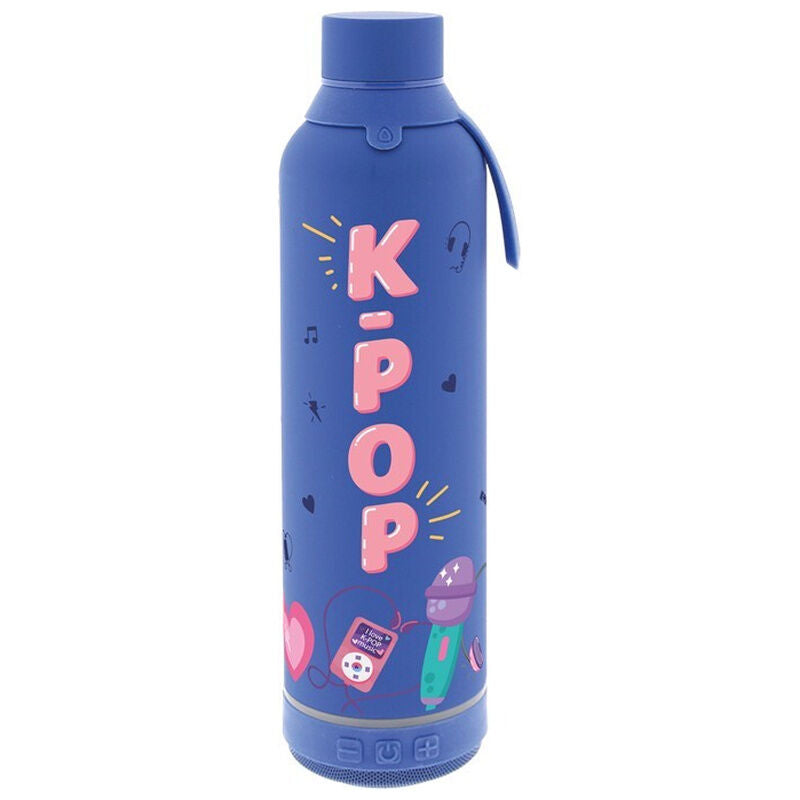 K-Pop Mazarine thermal bottle with speaker 600ml