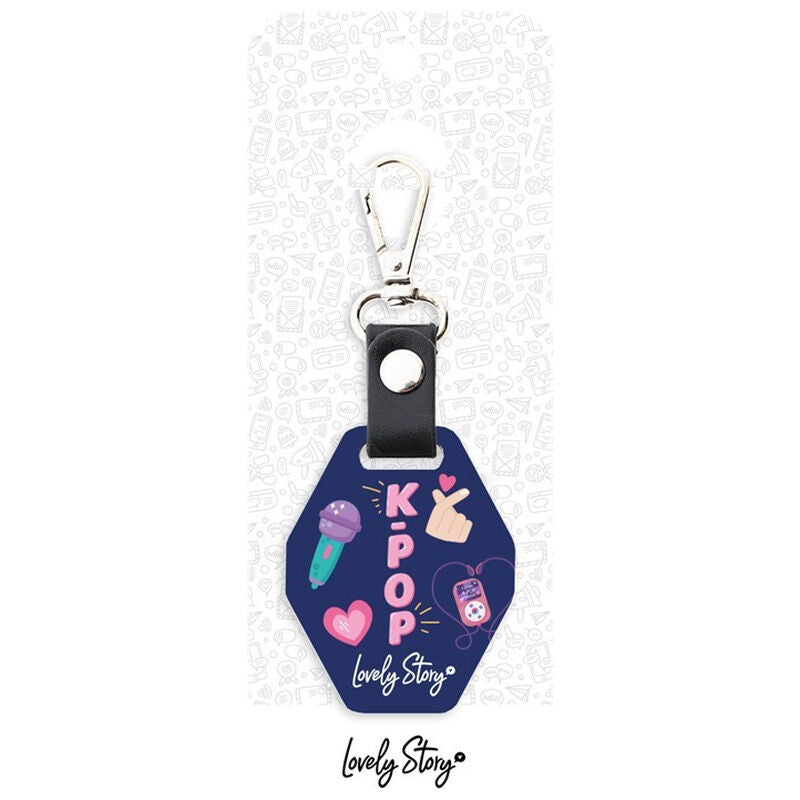 K-Pop Dark Blue keyring