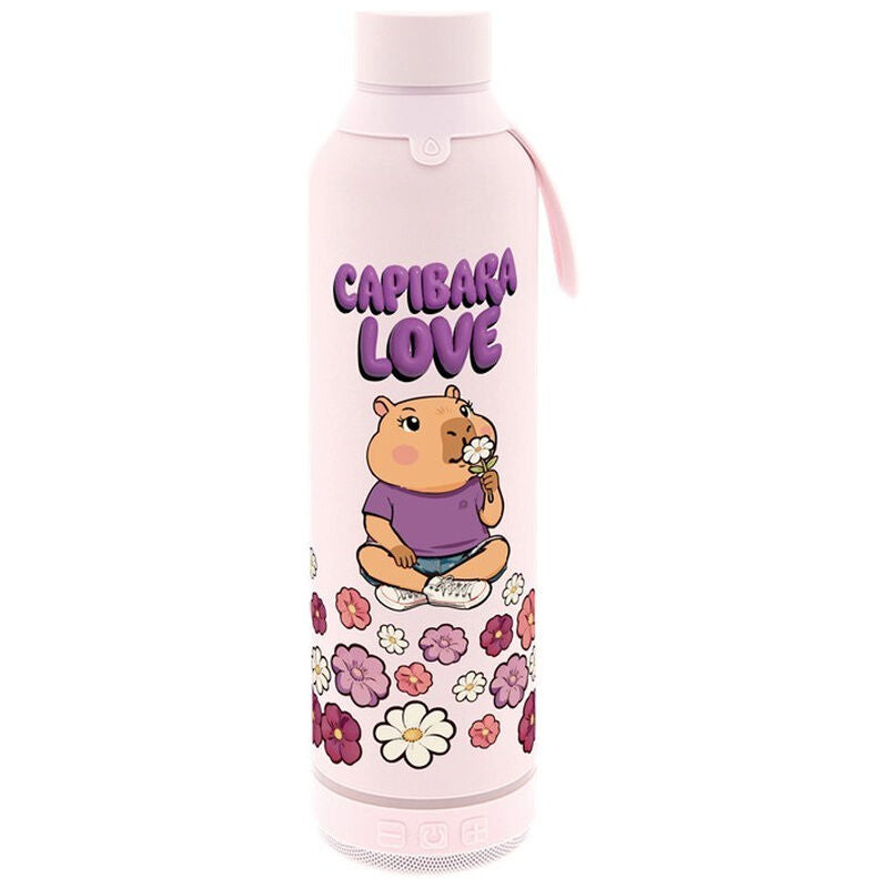 Capybara Love thermal bottle with speaker 600ml