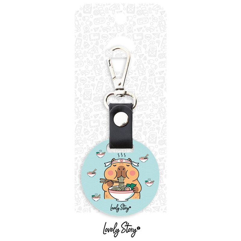 Capybara Foodie keyring