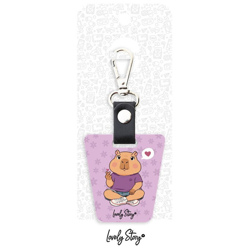 Capybara Love keyring