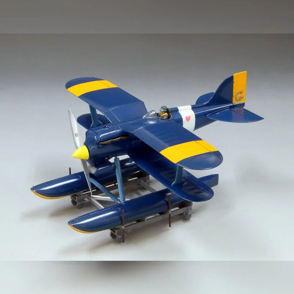 Porco Rosso Curtiss R3C-0 Seaplane model kit + Donald Curtis figure Nerdscape