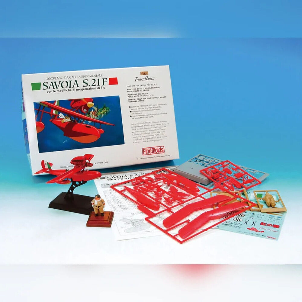 Porco Rosso Savoia S.21F ver.2 Seaplane model kit + Porco figure