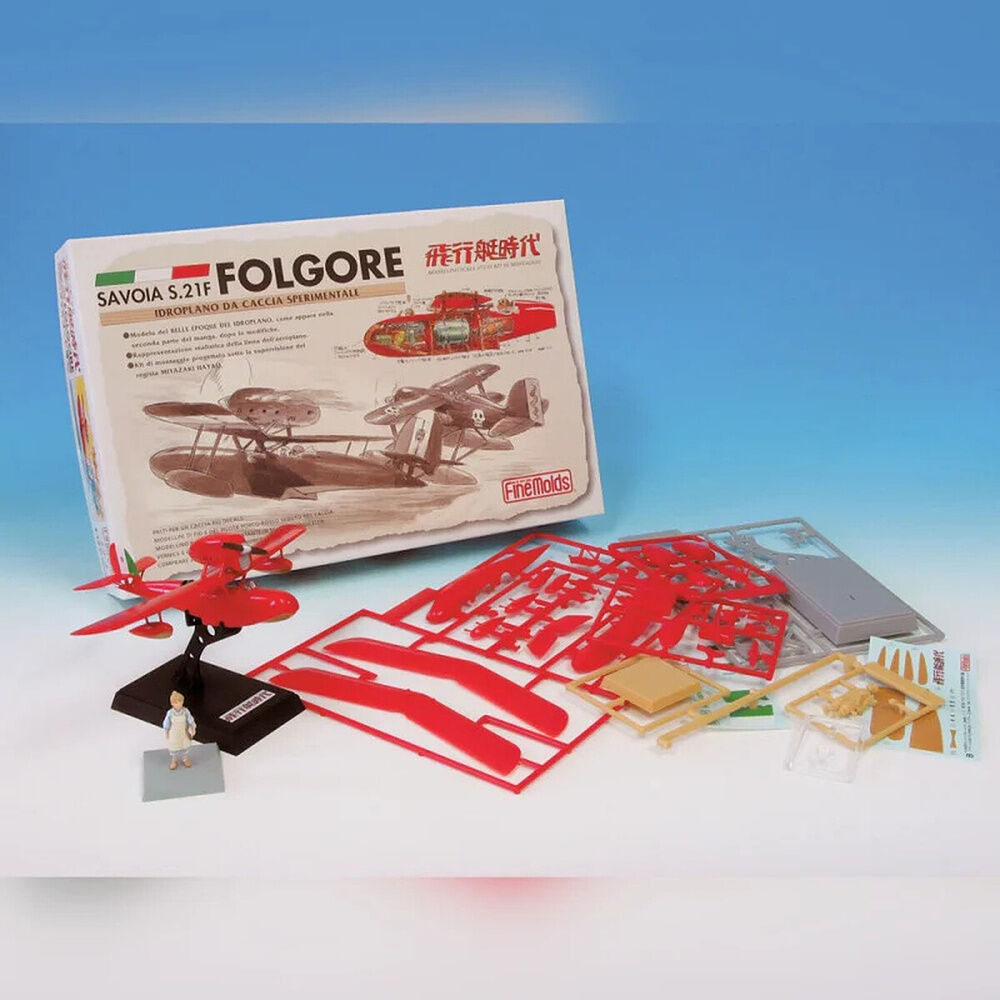 Porco Rosso Savoia S.21F ver.2 Seaplane model kit + Fio Piccolo figure