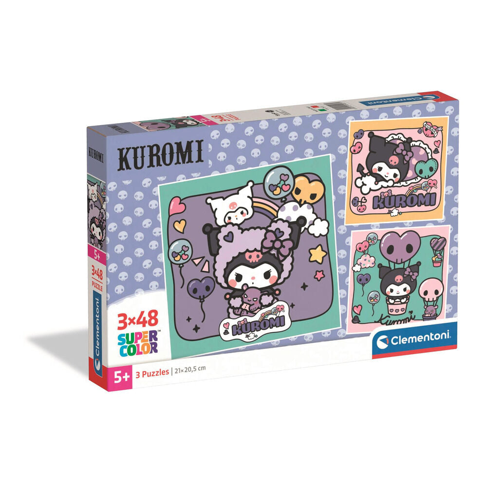 Hello Kitty Kuromi puzzle 3x48pcs
