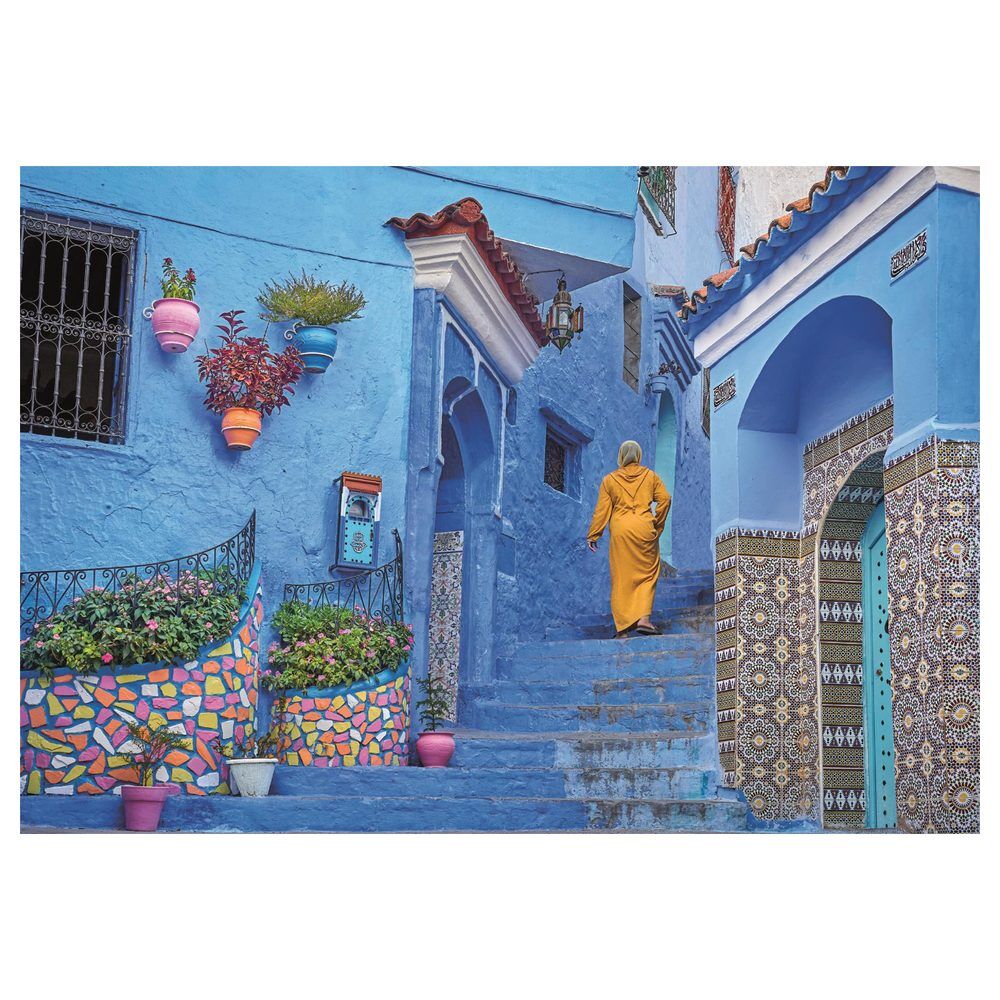 Blue Street Of Chefchaouen puzzle 500pcs