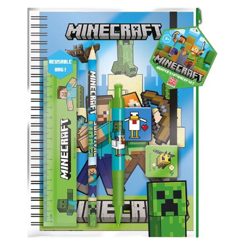 Minecraft stationery set