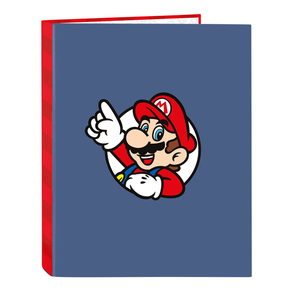 Super Mario A4 cardboard 4 rings binder