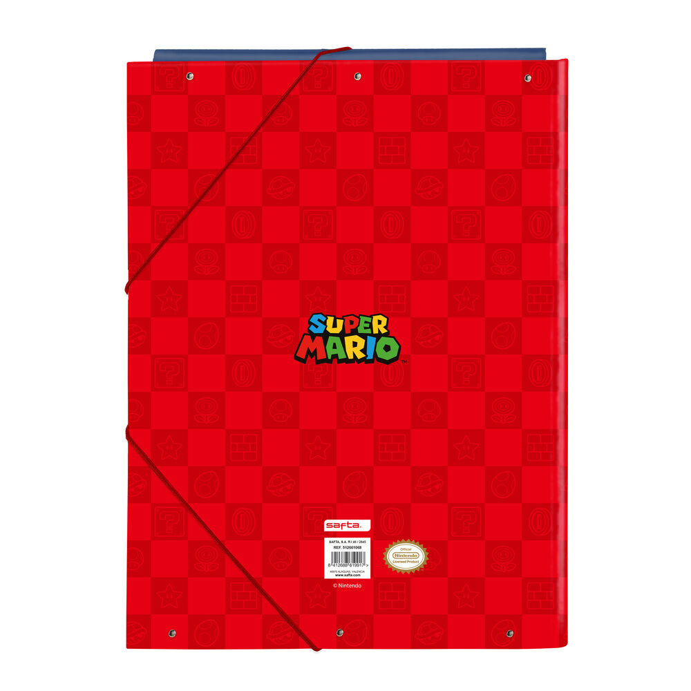 Super Mario A4 cardboard binder with flaps