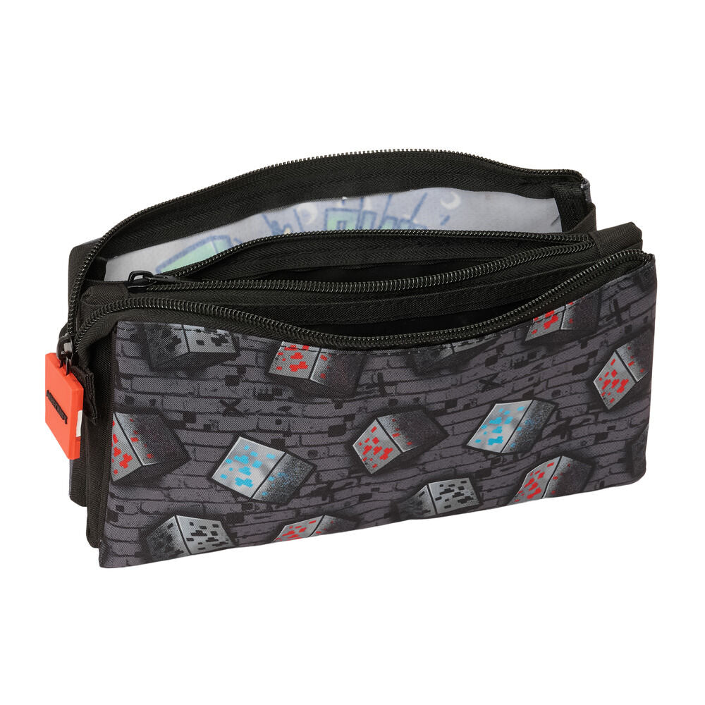 Minecraft Graffiti triple pencil case