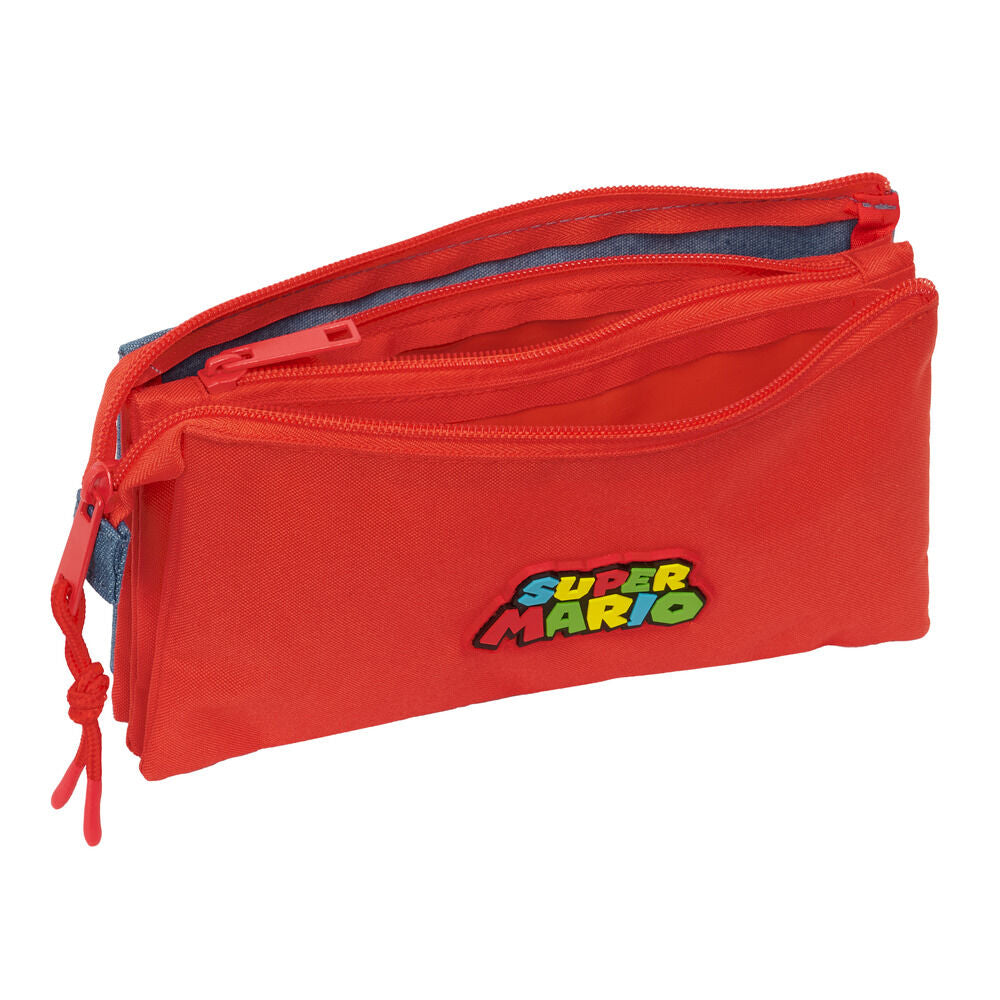 Super Mario triple pencil case