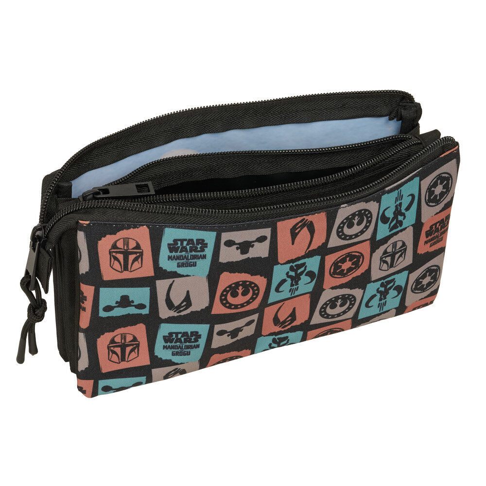Star Wars Mandalorian & Grogu triple pencil case