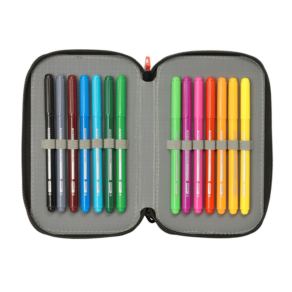 Minecraft Graffiti triple pencil case 37pcs