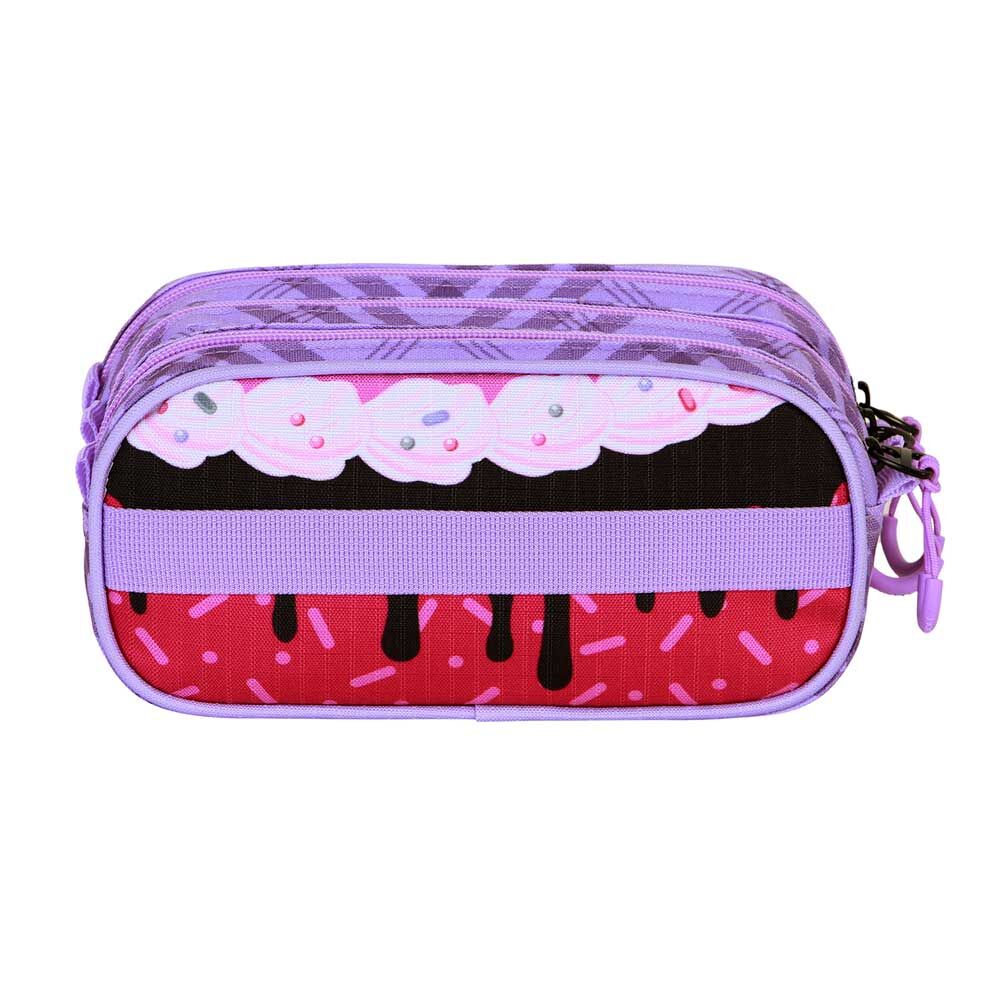 Hello Kitty Kuromi triple pencil case