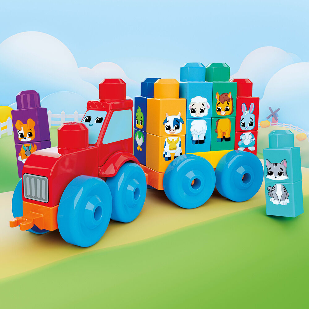 MEGA Bloks Build & Match Animal Tractor 30pcs