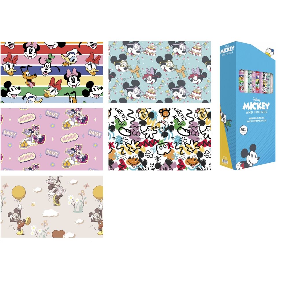 Disney Mickey & Friends Racing assorted wrapping paper
