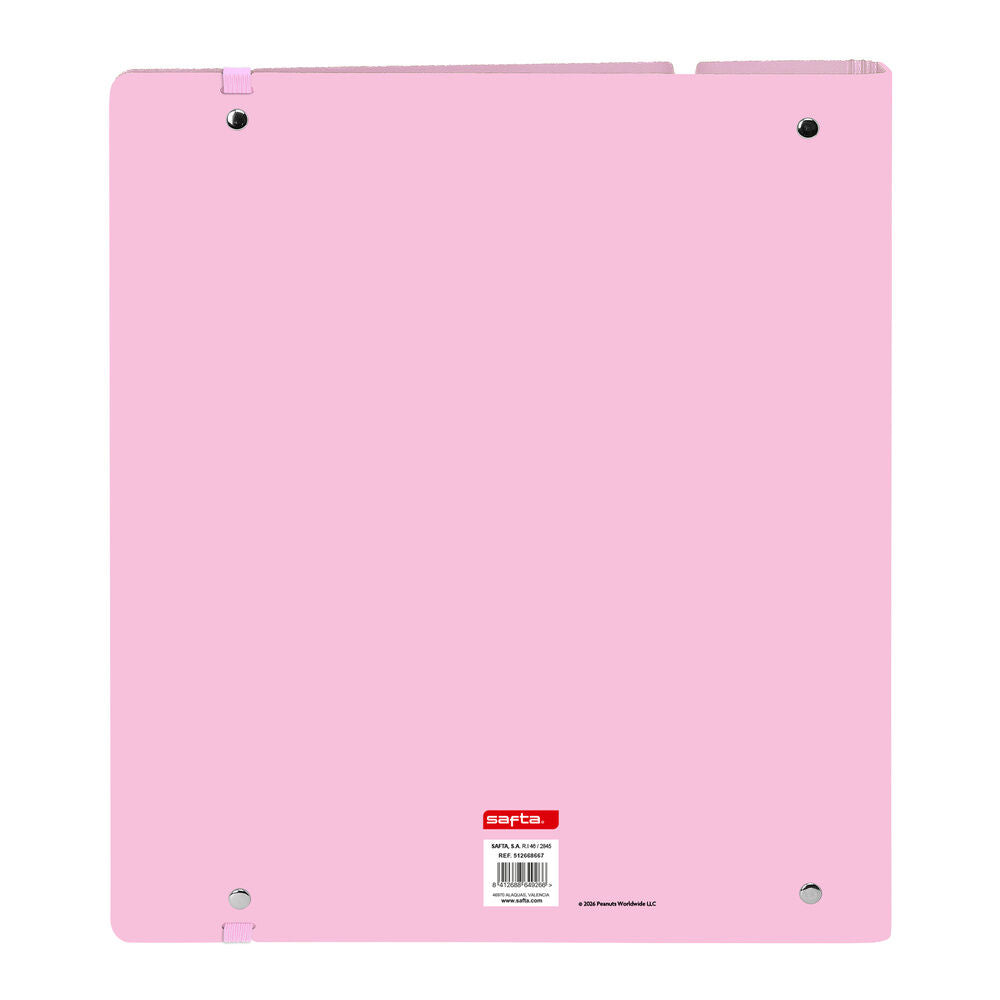 Snoopy A4 cardboard 4 rings binder with sheets