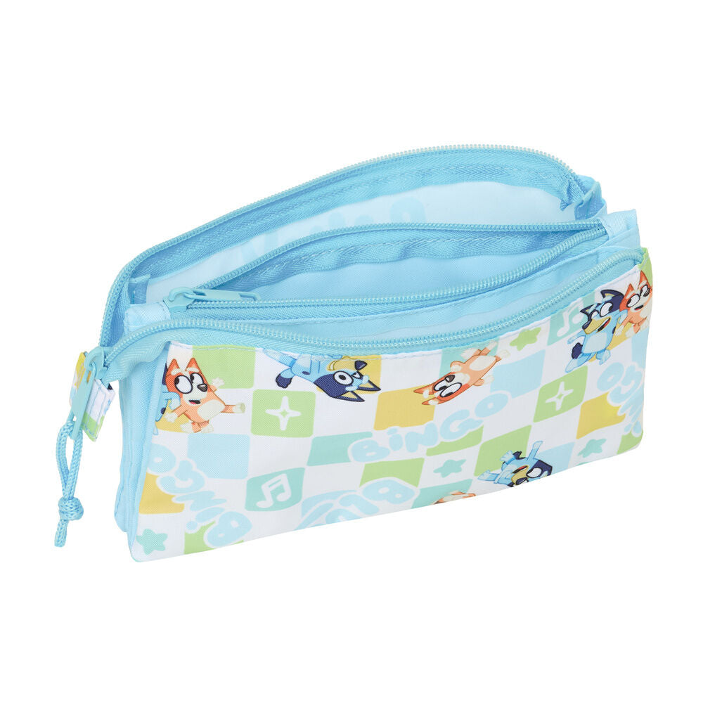 Bluey Ready triple pencil case