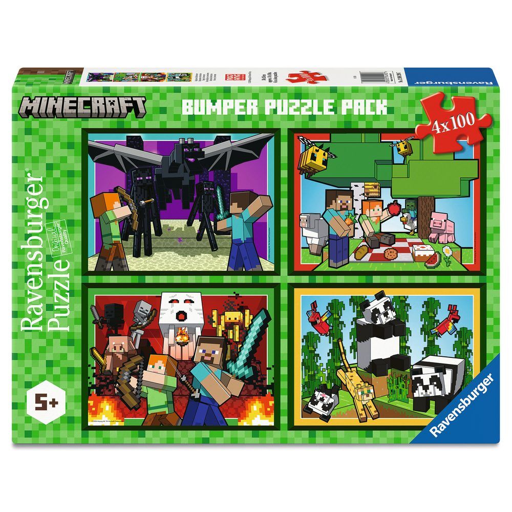 Minecraft puzzle 4x100pcs