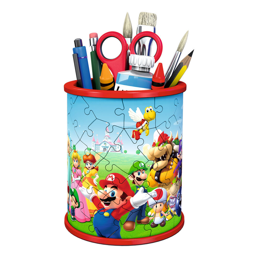 Super Mario puzzle 3D pencil holder 54pcs