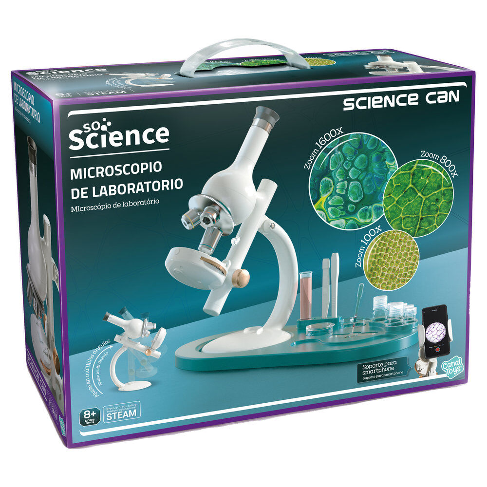 Science professional laboratory microscope with mobile stand