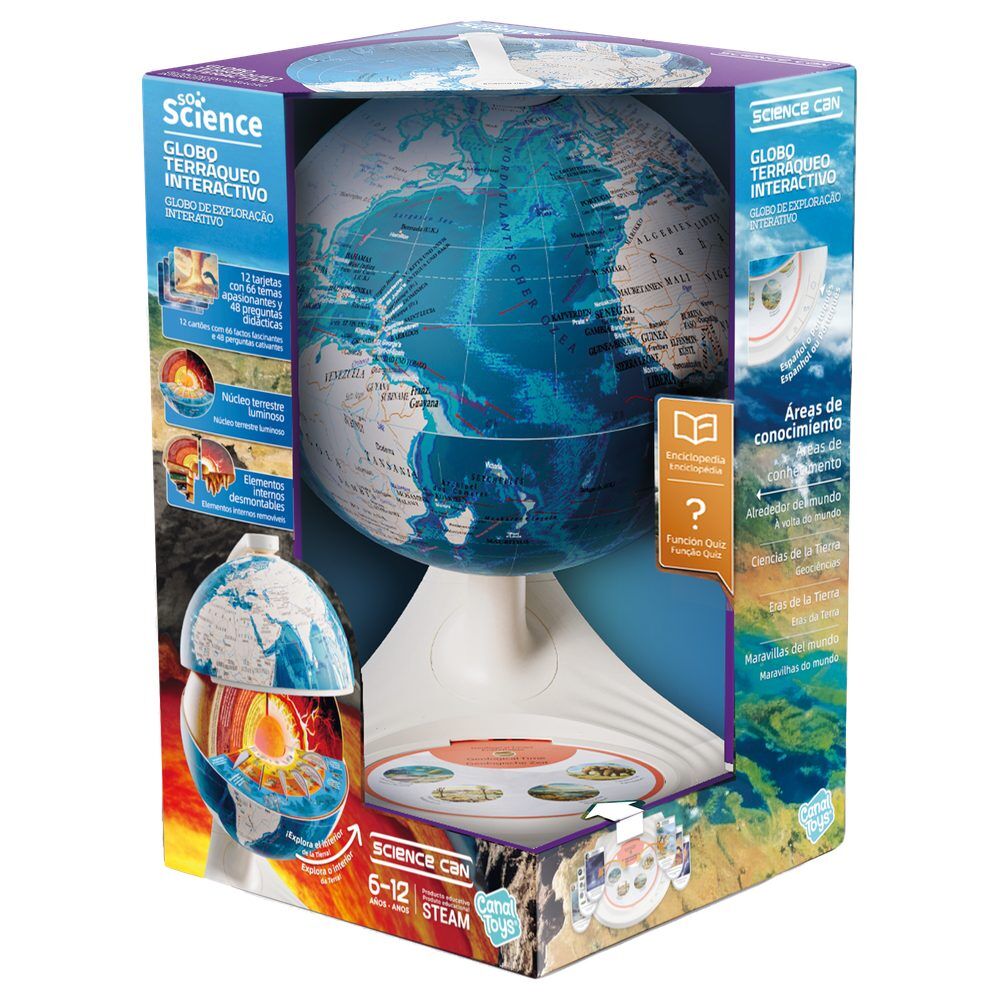 Science interactive earth layered globe