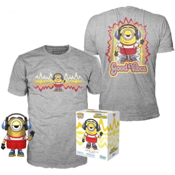 Set figure POP & Tee Minions Roller Skating Stuart Metallic Exclusive XL
