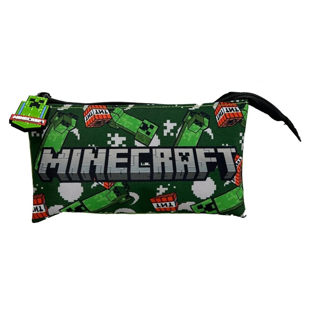 Minecraft triple pencil case