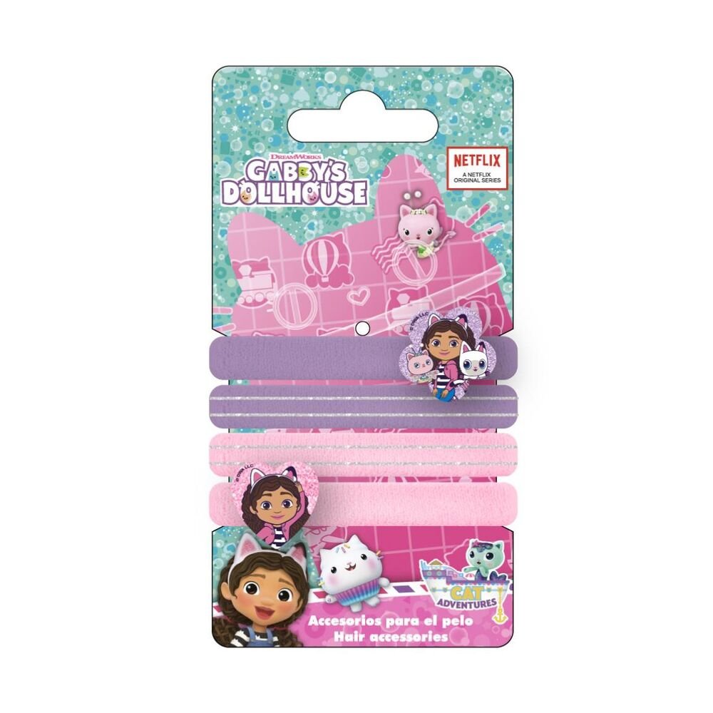 Gabbys Dolls House set 4 hair scrunchies