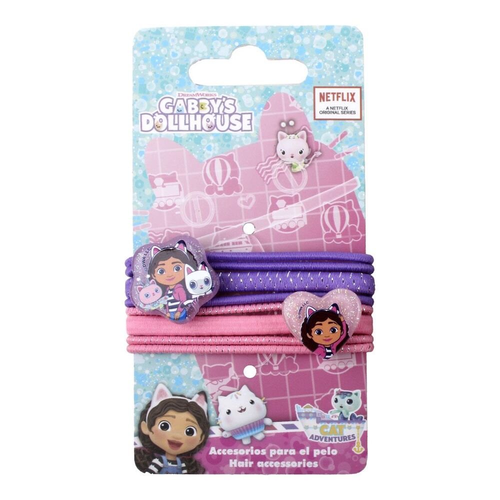 Gabbys Dolls House set 8 hair scrunchies